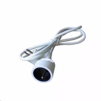 Solight Verlängerungskabel - Stecker, 1 Buchse, weiß, 1, 5m