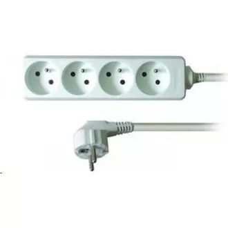 Solight Verlängerungskabel, 4 Steckdosen, weiß, 5m Solight Verlängerungskabel, 4 Steckdosen, weiß, 5m