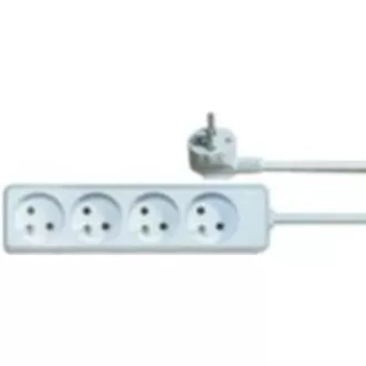 Solight Verlängerungskabel, 4 Steckdosen, weiß, 5m Solight Verlängerungskabel, 4 Steckdosen, weiß, 5m