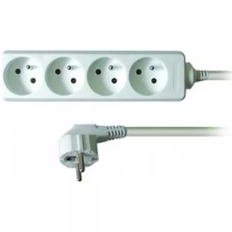 Solight Verlängerungskabel, 4 Steckdosen, weiß, 5m Solight Verlängerungskabel, 4 Steckdosen, weiß, 5m