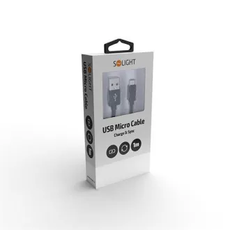 Solight USB-Kabel, USB 2.0 A-Stecker - USB B Micro-Stecker, Blister, 1m Solight USB-Kabel, USB 2.0 A-Stecker - USB B Micro-Stecker, Blister, 1m