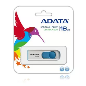 ADATA Flash Disk 16GB C008, USB 2.0 Classic, weiß
