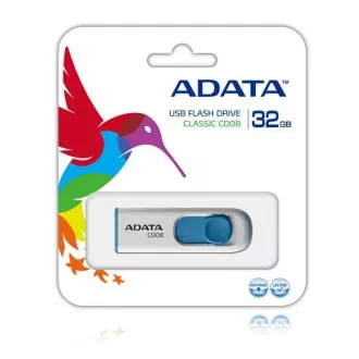 ADATA Flash Disk 32GB C008, USB 2.0 Classic, weiß