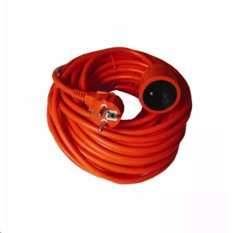 Solight Verlängerungskabel - Stecker, 1 Buchse, 20m, 3 x 1, 5mm2, orange
