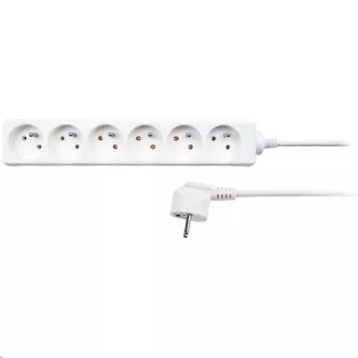 Solight Verlängerungskabel, 6 Steckdosen, weiß, 1, 5m Solight Verlängerungskabel, 6 Steckdosen, weiß, 1, 5m