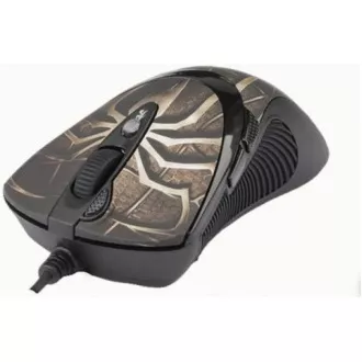 A4tech XL-747H, Gaming-Maus, ANTI-VIBRATE, 3600DPI, Spinnenbraunes Motiv