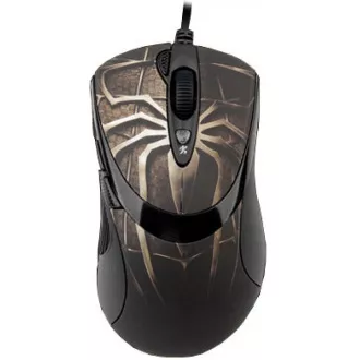 A4tech XL-747H, Gaming-Maus, ANTI-VIBRATE, 3600DPI, Spinnenbraunes Motiv