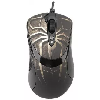 A4tech XL-747H, Gaming-Maus, ANTI-VIBRATE, 3600DPI, Spinnenbraunes Motiv