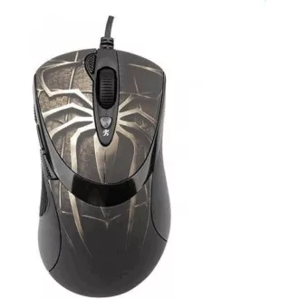 A4tech XL-747H, Gaming-Maus, ANTI-VIBRATE, 3600DPI, Spinnenbraunes Motiv