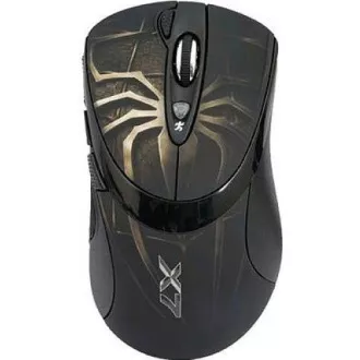A4tech XL-747H, Gaming-Maus, ANTI-VIBRATE, 3600DPI, Spinnenbraunes Motiv