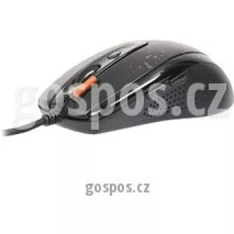 A4tech F5, V-Track Gaming-Maus, bis zu 3000DPI, 160kB Speicher, 7 Tasten, USB, schwarz