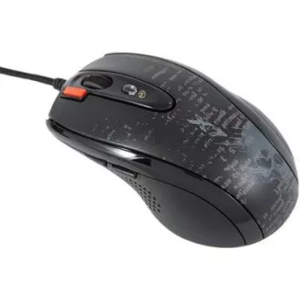 A4tech F5, V-Track Gaming-Maus, bis zu 3000DPI, 160kB Speicher, 7 Tasten, USB, schwarz