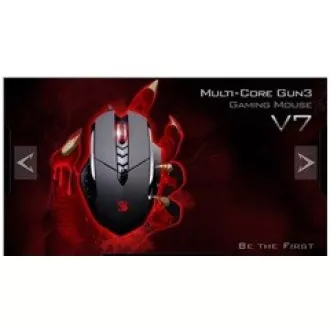 A4tech BLOODY V7 Gaming-Maus, bis zu 3200 DPI, V-Track-Technologie, 160 KB Speicher, USB, CORE 3, Metallpads