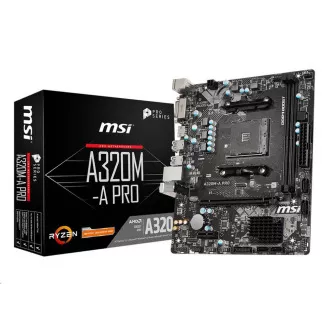 MSI MB Sc AM4 A320M-A PRO, AMD A320, VGA, 2xDDR4, m-ATX MSI MB Sc AM4 A320M-A PRO, AMD A320, VGA, 2xDDR4, m-ATX
