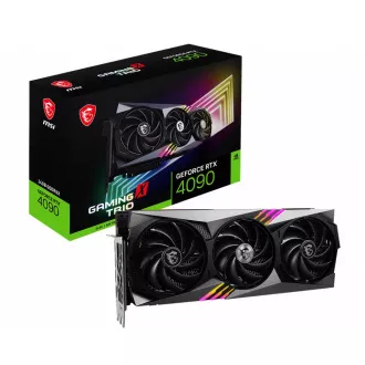 MSI VGA NVIDIA GeForce RTX 4090 GAMING X TRIO 24G, RTX 4090, 24GB GDDR6X, 3xDP, 1xHDMI MSI VGA NVIDIA GeForce RTX 4090 GAMING X TRIO 24G, RTX 4090, 24GB GDDR6X, 3xDP, 1xHDMI