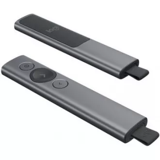 Logitech Presenters Spotlight Plus, kabellos, Bluetooth, dunkelgrau