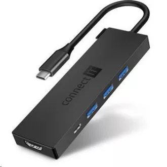CONNECT IT USB-C Hub, 5in1 (USB-C, 3xUSB-A, HDMI), extern, Anthrazit CONNECT IT USB-C Hub, 5in1 (USB-C, 3xUSB-A, HDMI), extern, Anthrazit