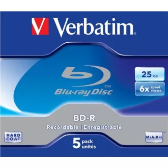 VERBATIM BD-R SL (5er-Pack) Blu-Ray / Jewel / 6x / 25GB
