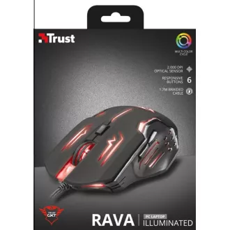 TRUST Mouse GXT 108 RAVA ILluminierte Gaming-Maus