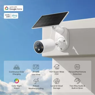 TP-Link Tapo C425 KIT Kamera C425   Solarpanel A201 (4MP, 2K QHD, 1440p, IR 15m, WiFi, micro SD Karte, IP66)