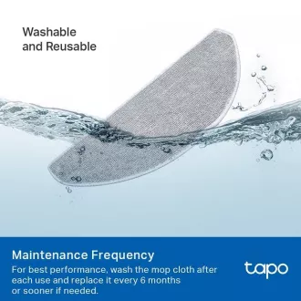TP-Link Tapo RVA301 Satz mit 5 waschbaren Tüchern (5x) für Tapo RV30 Max Plus, RV30 Max, RV20 Max Plus, RV20