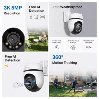 TP-Link Tapo C530WS Outdoor-Kamera für den Außenbereich (5MP, 3K 1620p, WiFi, IR 30m, microSD-Karte)