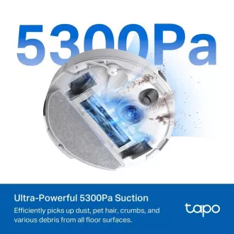 TP-Link Tapo RV30 Max Staubsaugerroboter mit Wischmopp (LiDAR IMU, 2, 4 GHz, BT, weiß)
