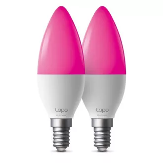 TP-Link Tapo L430C(2er-Pack) intelligente WiFi dimmbare LED-Lampe (Farbe, 2500K-6500K, 470lm, 2, 4GHz, E14)