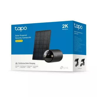 TP-Link Tapo C411 KIT Außenkamera, Solarpanel (3MP, 2K QHD, 1296p, IR 9m, WiFi, micro SD Karte, IP65)