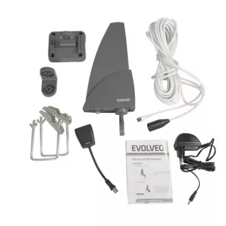 EVOLVEO Shark, aktive Außenantenne DAB /DVB-T2, LTE, 4G, 5G Filter