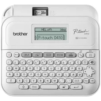 BROTHER Etikettendrucker PT-D410 - 18mm, TZe USB-Farbbänder, Desktop-Modell, AA-Batteriebetrieb 6 Stück