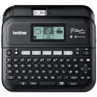 BROTHER Etikettendrucker PT-D460BTVP, 18mm Farbband, USB, Tragetasche, großes Grafikdisplay BROTHER Etikettendrucker PT-D460BTVP, 18mm Farbband, USB, Tragetasche, großes Grafikdisplay