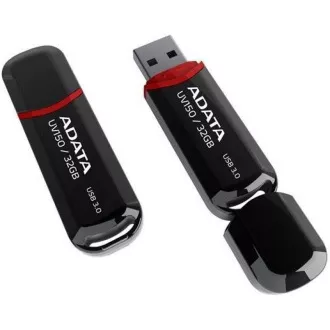 ADATA Flash Disk 64GB UV150, USB 3.1 Dash Drive (R: 90 / B: 20 MB/s) schwarz