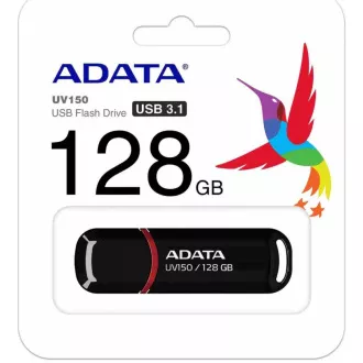 ADATA Flash Disk 128GB UV150, USB 3.1 Dash Drive (R: 90 / B: 20 MB/s) schwarz