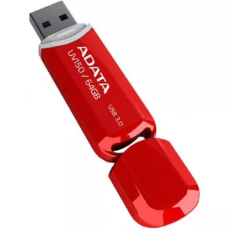 ADATA Flash Disk 64GB UV150, USB 3.1 Dash Drive (R: 90/B: 20 MB/s) rot ADATA Flash Disk 64GB UV150, USB 3.1 Dash Drive (R: 90/B: 20 MB/s) rot