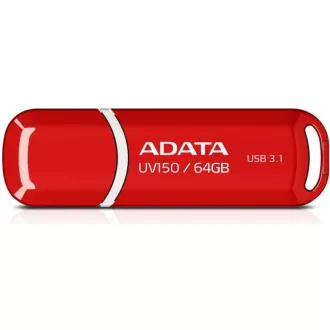 ADATA Flash Disk 64GB UV150, USB 3.1 Dash Drive (R: 90/B: 20 MB/s) rot ADATA Flash Disk 64GB UV150, USB 3.1 Dash Drive (R: 90/B: 20 MB/s) rot