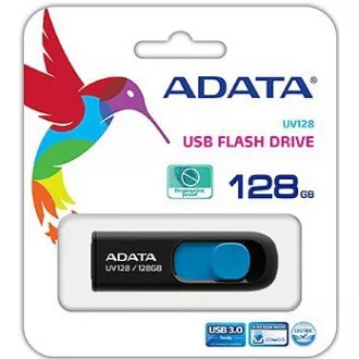 ADATA Flash Disk 128GB UV128, USB 3.1 Dash Drive (R: 90 / B: 40 MB/s) schwarz / blau