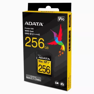 ADATA SDXC-Karte 256GB Premier One UHS-II U3 Klasse 10 (R: 275/W: 155 MB/s)