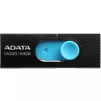 ADATA Flash Disk 64GB UV220, USB 2.0 Dash Drive, schwarz / blau