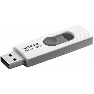 ADATA Flash Disk 32GB UV220, USB 2.0 Dash Drive, weiß / grau ADATA Flash Disk 32GB UV220, USB 2.0 Dash Drive, weiß / grau