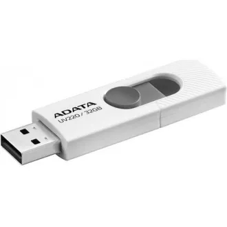 ADATA Flash Disk 32GB UV220, USB 2.0 Dash Drive, weiß / grau ADATA Flash Disk 32GB UV220, USB 2.0 Dash Drive, weiß / grau