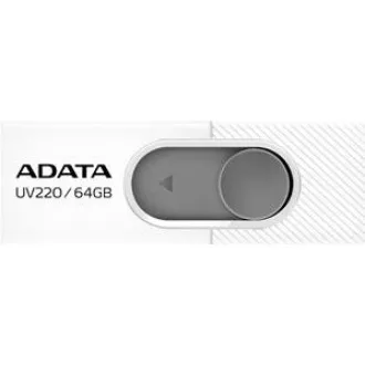 ADATA Flash Disk 64GB UV220, USB 2.0 Dash Drive, weiß / grau
