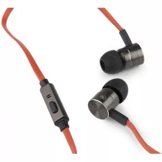 GEMBIRD Kopfhörer mit Mikrofon MHS-EP-001 für MP3, Metall, Schwarz