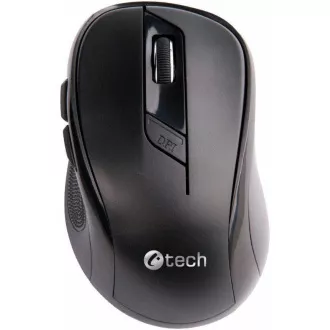 C-TECH Maus WLM-02, schwarz, kabellos, 1600DPI, 6 Tasten, USB-Nano-Empfänger