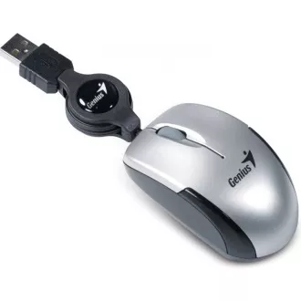 GENIUS Maus MicroTraveler V2 / kabelgebunden / 1200 dpi / USB / silber