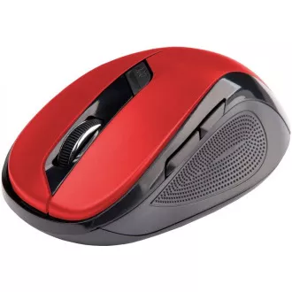 C-TECH Maus WLM-02, schwarz-rot, kabellos, 1600DPI, 6 Tasten, USB-Nano-Empfänger