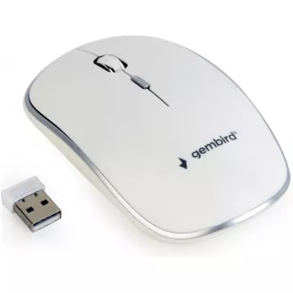 GEMBIRD Maus MUSW-4B-01, weiß, kabellos, USB-Nano-Empfänger GEMBIRD Maus MUSW-4B-01, weiß, kabellos, USB-Nano-Empfänger