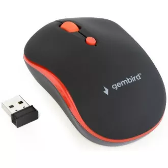 GEMBIRD Maus MUSW-4B-03-R, schwarz-rot, kabellos, USB-Nano-Empfänger GEMBIRD Maus MUSW-4B-03-R, schwarz-rot, kabellos, USB-Nano-Empfänger