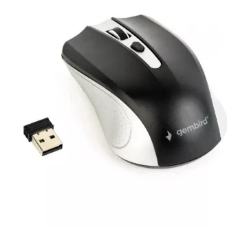 GEMBIRD Maus MUSW-4B-04-GB, grau-schwarz, kabellos, USB-Nano-Empfänger GEMBIRD Maus MUSW-4B-04-GB, grau-schwarz, kabellos, USB-Nano-Empfänger