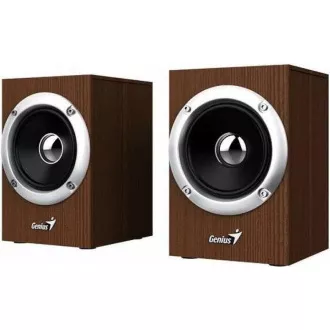 GENIUS Lautsprecher SP-HF280, 2.0, 6W, Holz, braun GENIUS Lautsprecher SP-HF280, 2.0, 6W, Holz, braun